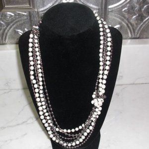 TALBOTS FAUX PEARL MULTI STRAND STATEMENT NECKLACE *CHARITY SALE*